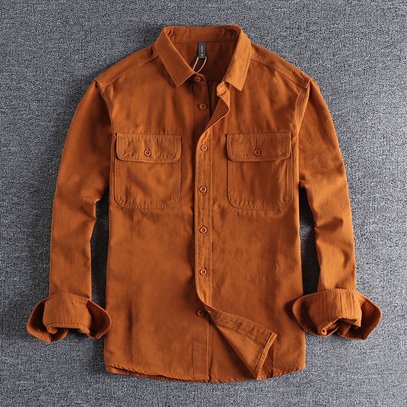 Alessandro Veneti Button-Front Cotton Shirt Ash & Harbor