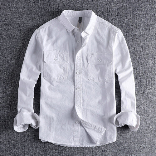 Alessandro Veneti Button-Front Cotton Shirt Ash & Harbor