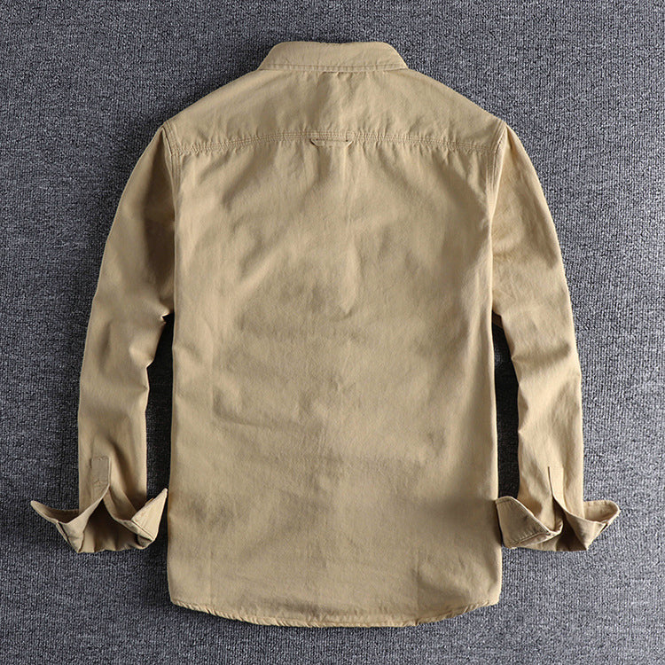 Alessandro Veneti Button-Front Cotton Shirt Ash & Harbor