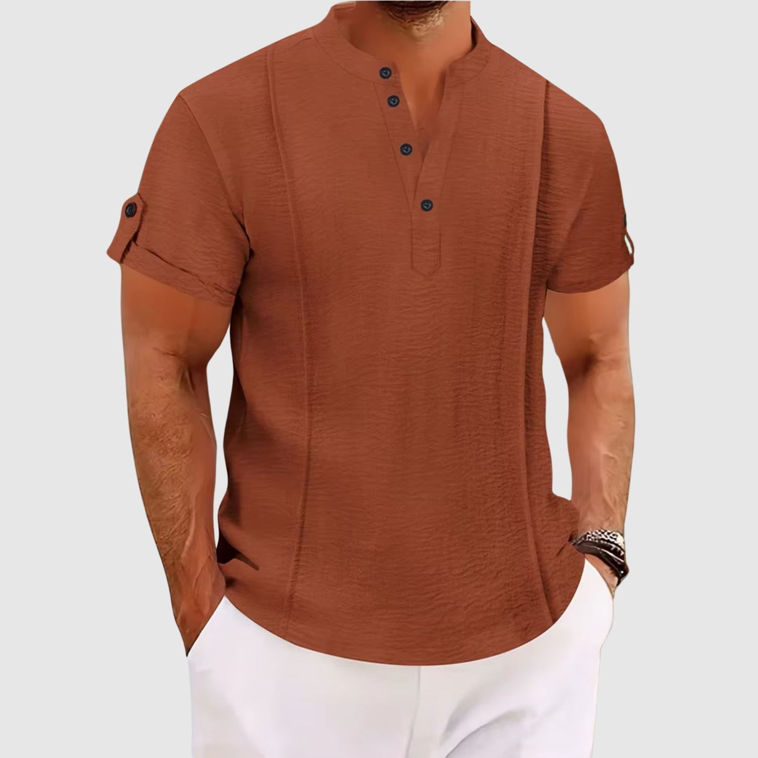 Alessandro Veneti Coastal Breeze Shirt Ash & Harbor