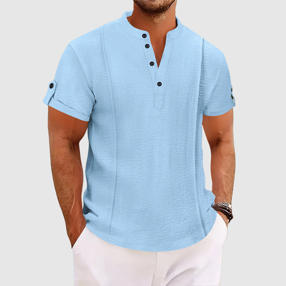 Alessandro Veneti Coastal Breeze Shirt Ash & Harbor