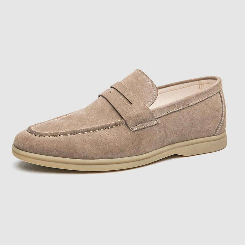 Alessandro Veneti Elegant Suede Loafers Ash & Harbor