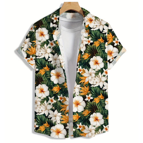 Alessandro Veneti Hawaiian Style Button-Up Shirt Ash & Harbor