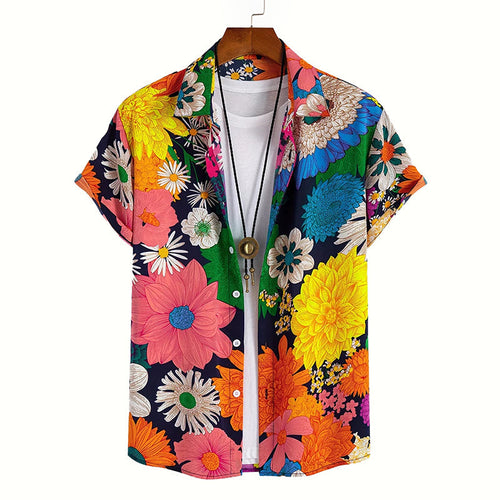 Alessandro Veneti Hawaiian Style Button-Up Shirt Ash & Harbor