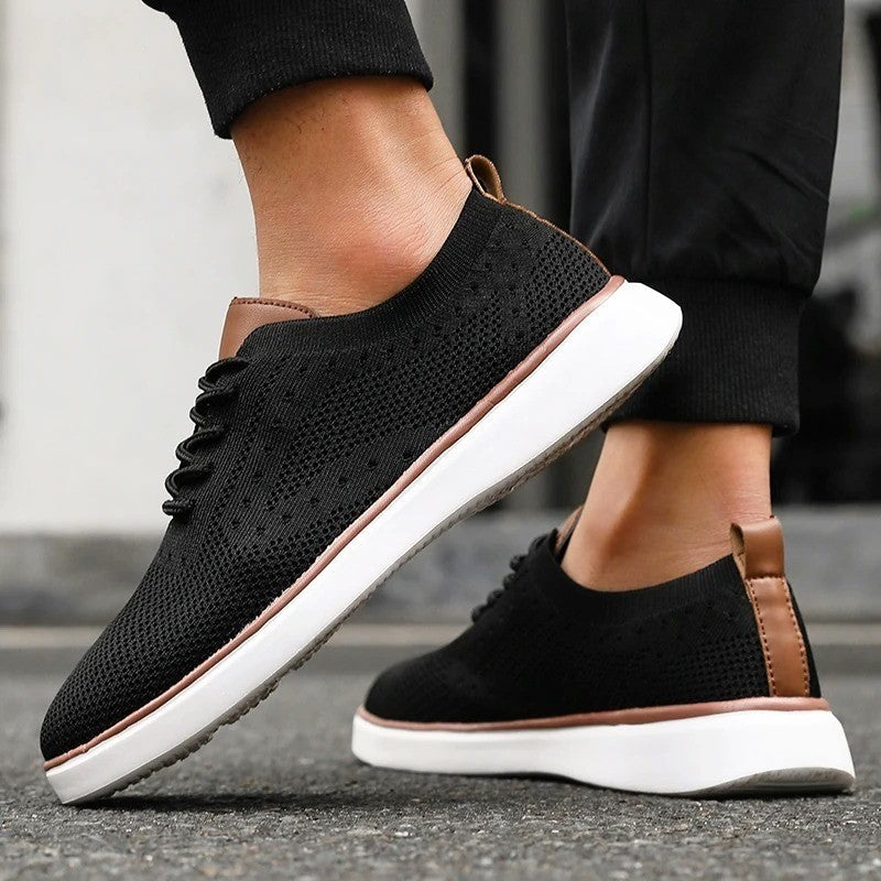 Alessandro Veneti Lace-Up Mesh Sneakers Ash & Harbor