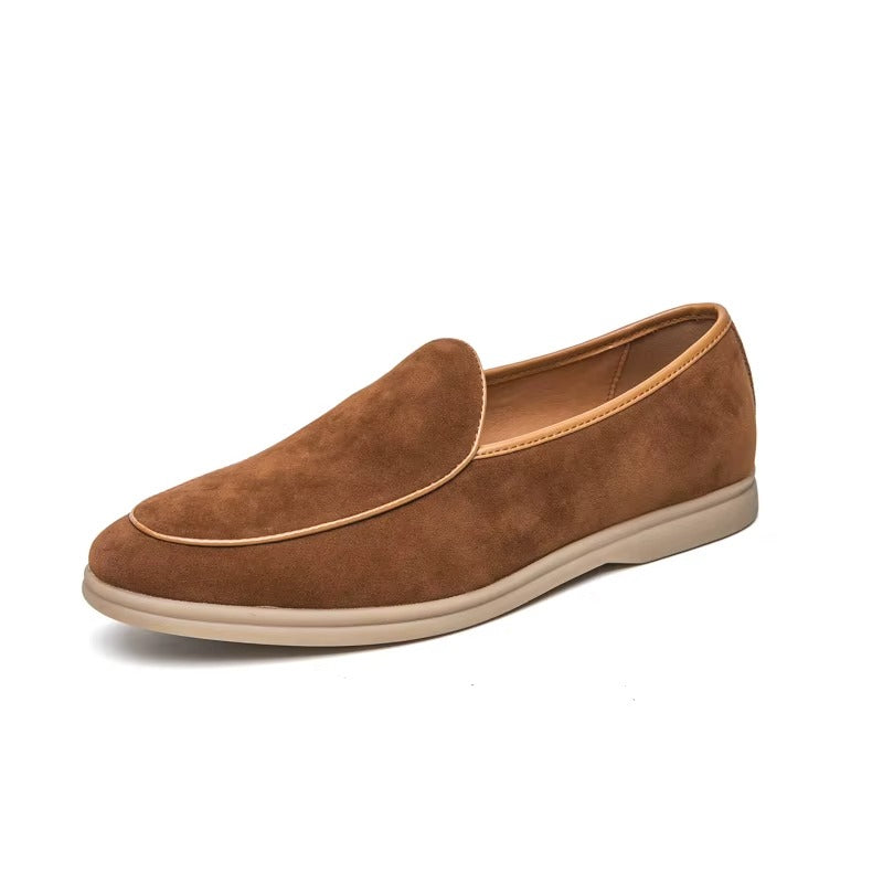 Alessandro Veneti Minimal Suede Slip-On Loafers Ash & Harbor