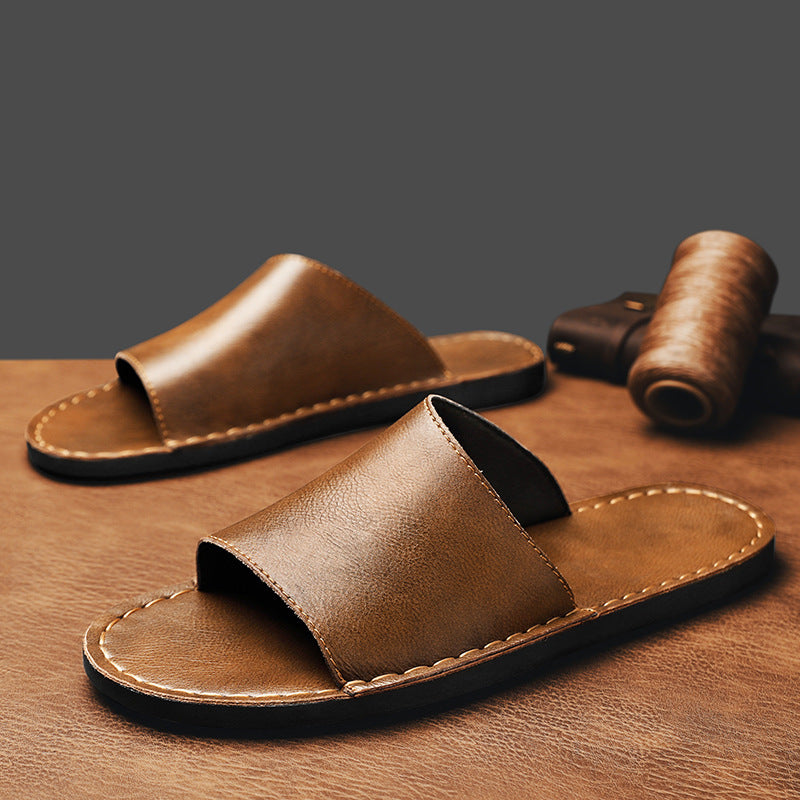 Alessandro Veneti Slide Sandals with Wide Strap Ash & Harbor
