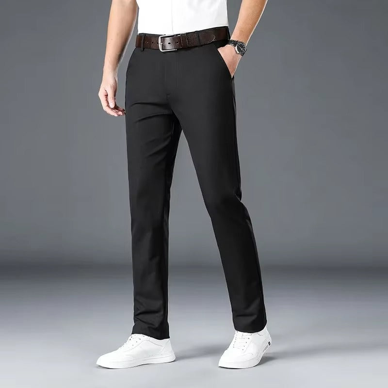 Alessandro Veneti Slim-Cut Chino Pants Ash & Harbor