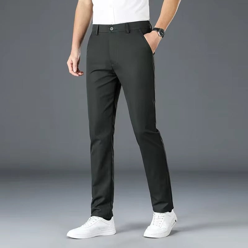 Alessandro Veneti Slim-Cut Chino Pants Ash & Harbor