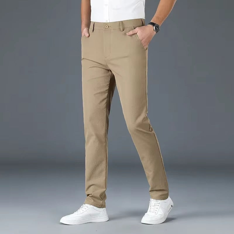 Alessandro Veneti Slim-Cut Chino Pants Ash & Harbor