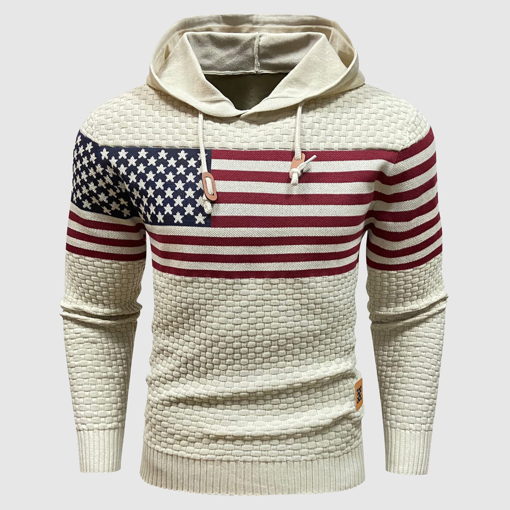 Alessandro Veneti Stars & Stripe Hoodie Ash & Harbor
