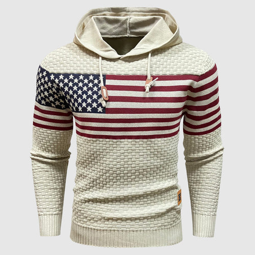 Alessandro Veneti Stars & Stripe Hoodie Ash & Harbor