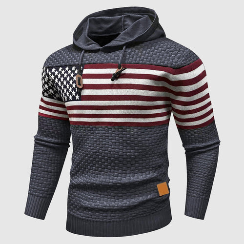 Alessandro Veneti Stars & Stripe Hoodie Ash & Harbor