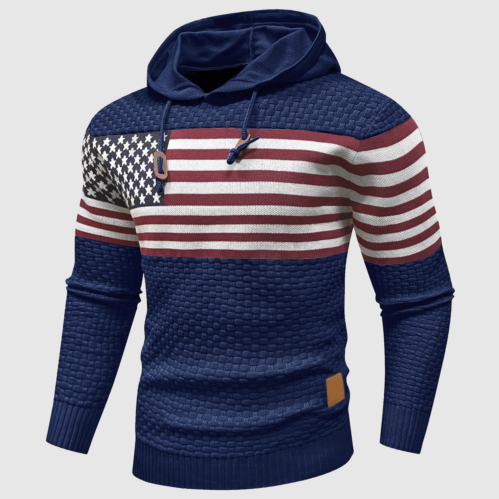 Alessandro Veneti Stars & Stripe Hoodie Ash & Harbor