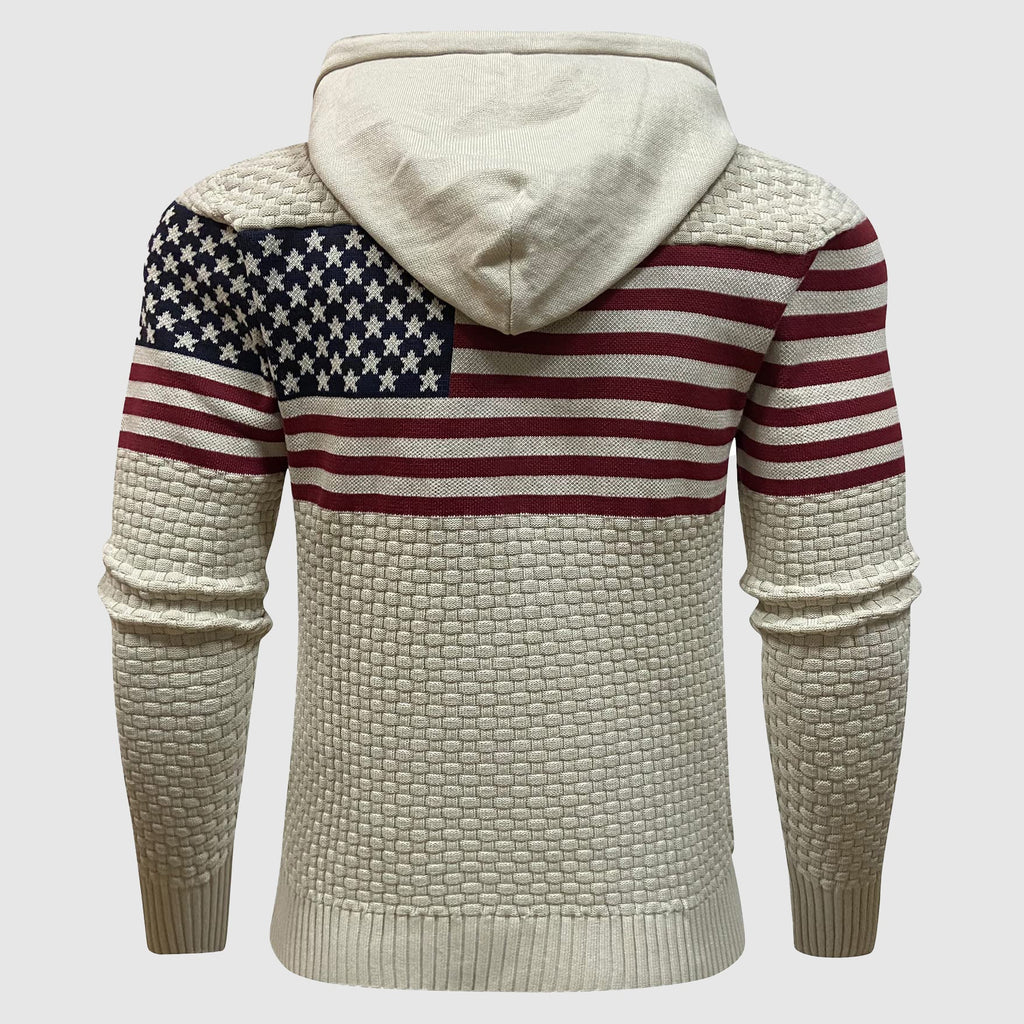 Alessandro Veneti Stars & Stripe Hoodie Ash & Harbor