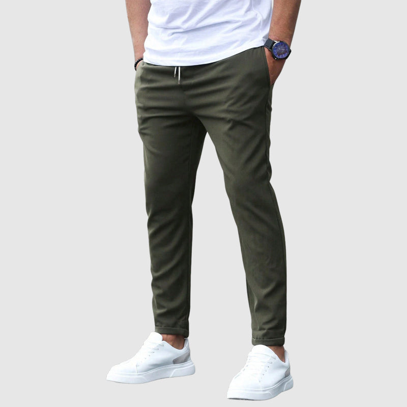 Alessandro Veneti Stretch Drawstring Pants Ash & Harbor