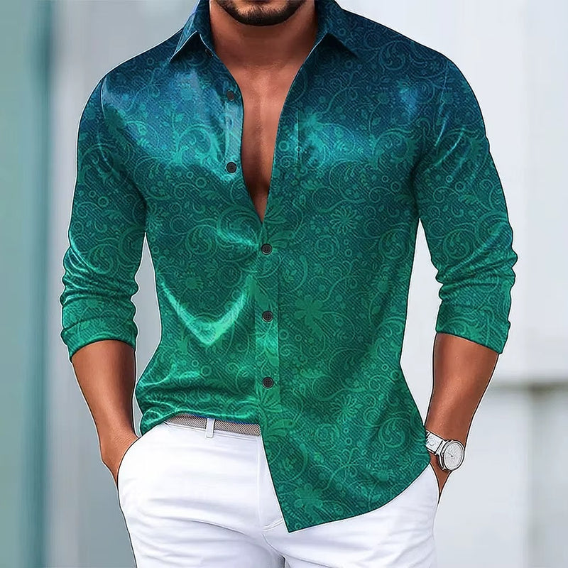 Alessandro Veneti Textured Gradient Dress Shirt Ash & Harbor