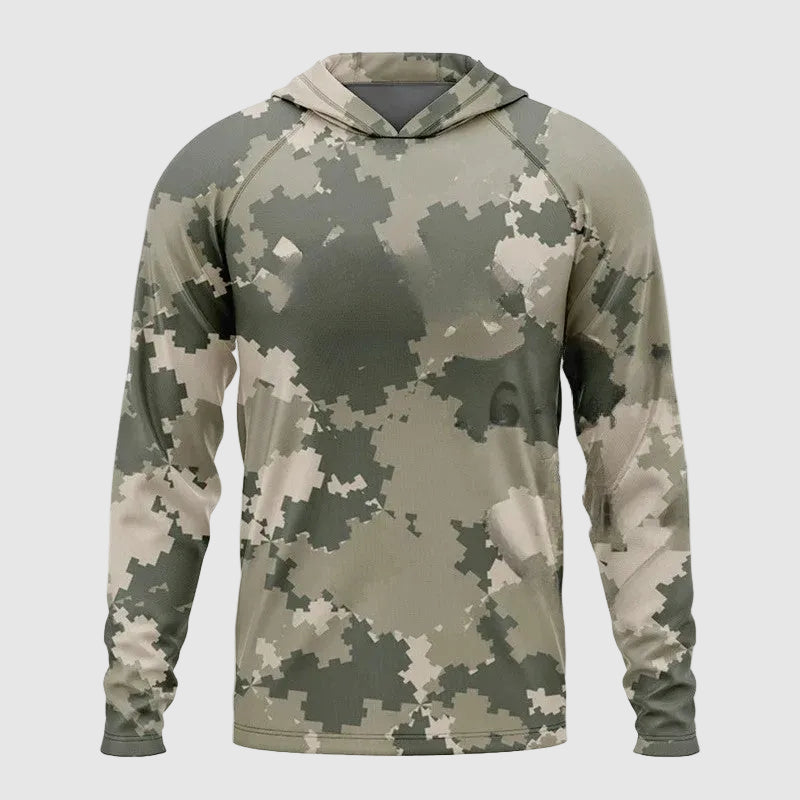 Alessandro Veneti Urban Camo Hooded Shirt Ash & Harbor