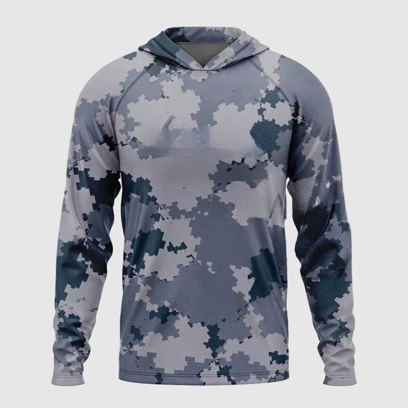 Alessandro Veneti Urban Camo Hooded Shirt Ash & Harbor
