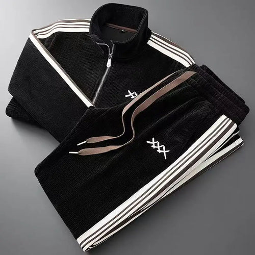 Alessandro Veneti Corduroy Sport Tracksuit Ash & Harbor