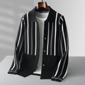 Alessandro Veneti Grand Striped Cardigan Ash & Harbor
