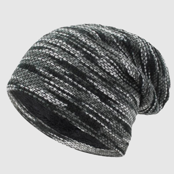 Cozy Striped Winter Beanie Ash & Harbor