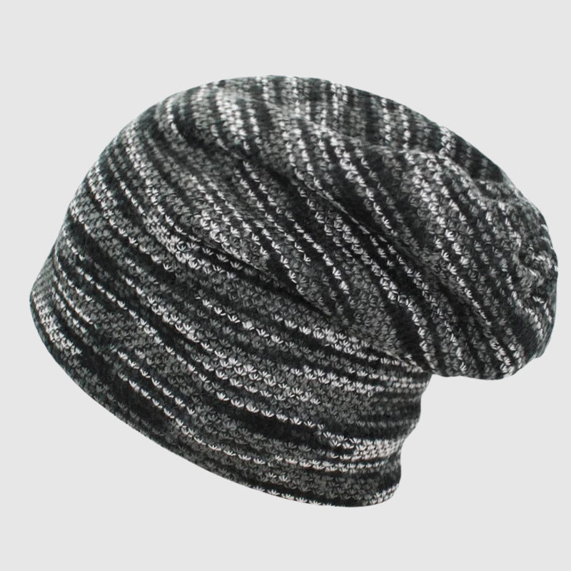 Cozy Striped Winter Beanie Ash & Harbor