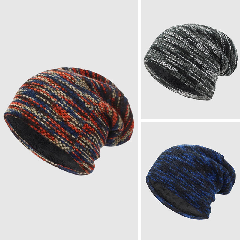 Cozy Striped Winter Beanie Ash & Harbor