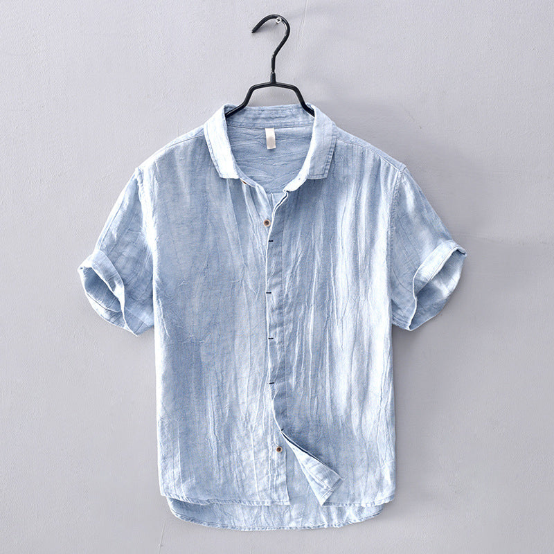 Felix Grant Coral Bay Linen Shirt Ash & Harbor