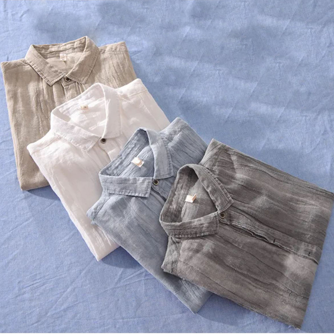 Felix Grant Coral Bay Linen Shirt Ash & Harbor