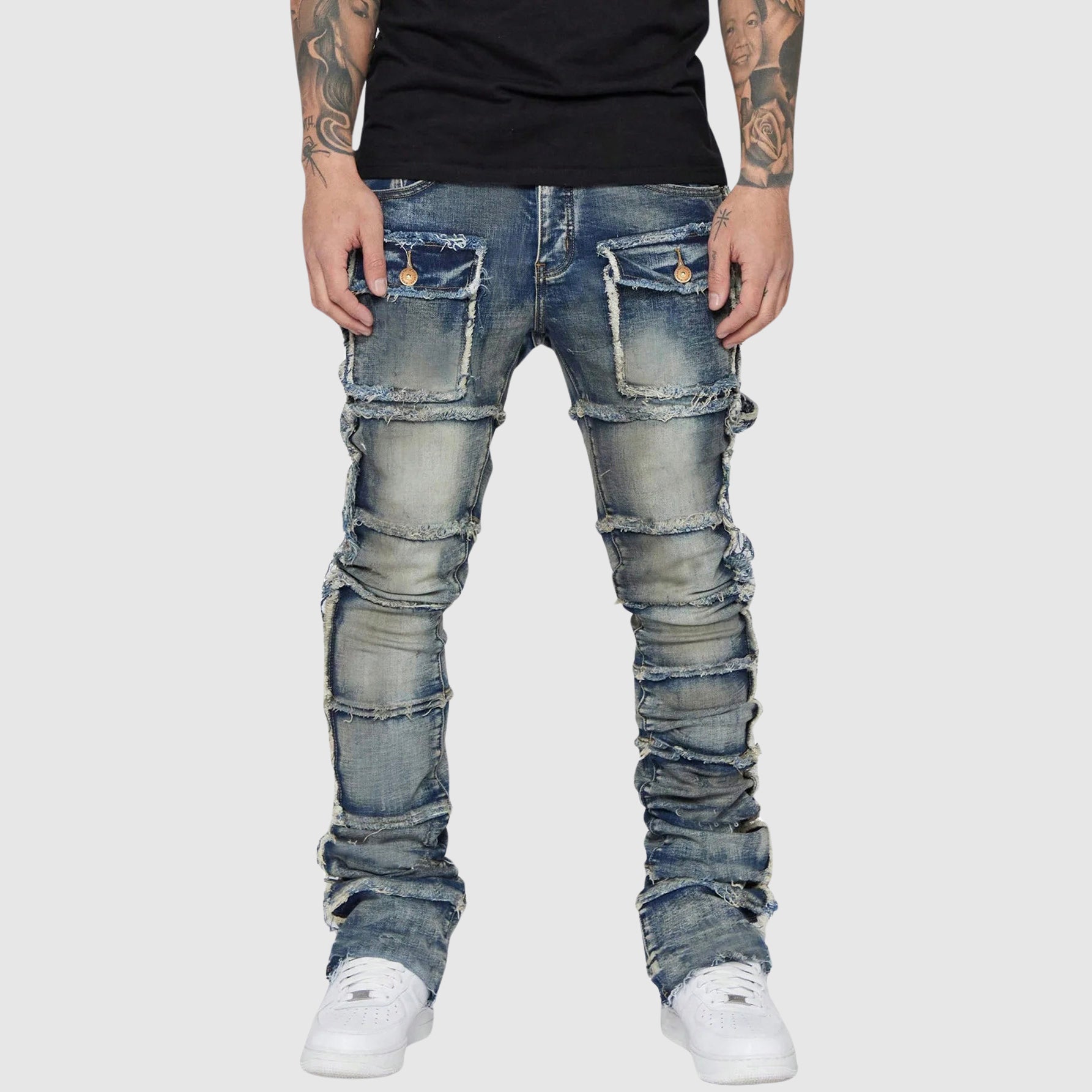 Felix Grant Distressed Denim Jeans Ash & Harbor