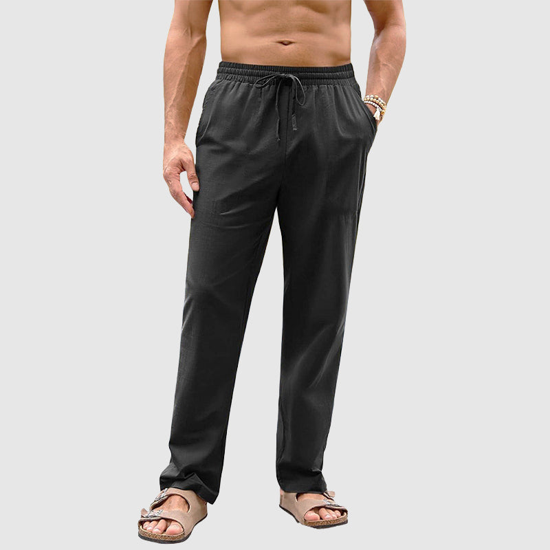 Felix Grant Drawstring Straight-Leg Pants Ash & Harbor