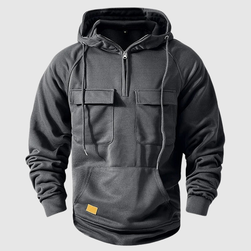 Felix Grant MultiPocket Hoodie Ash & Harbor