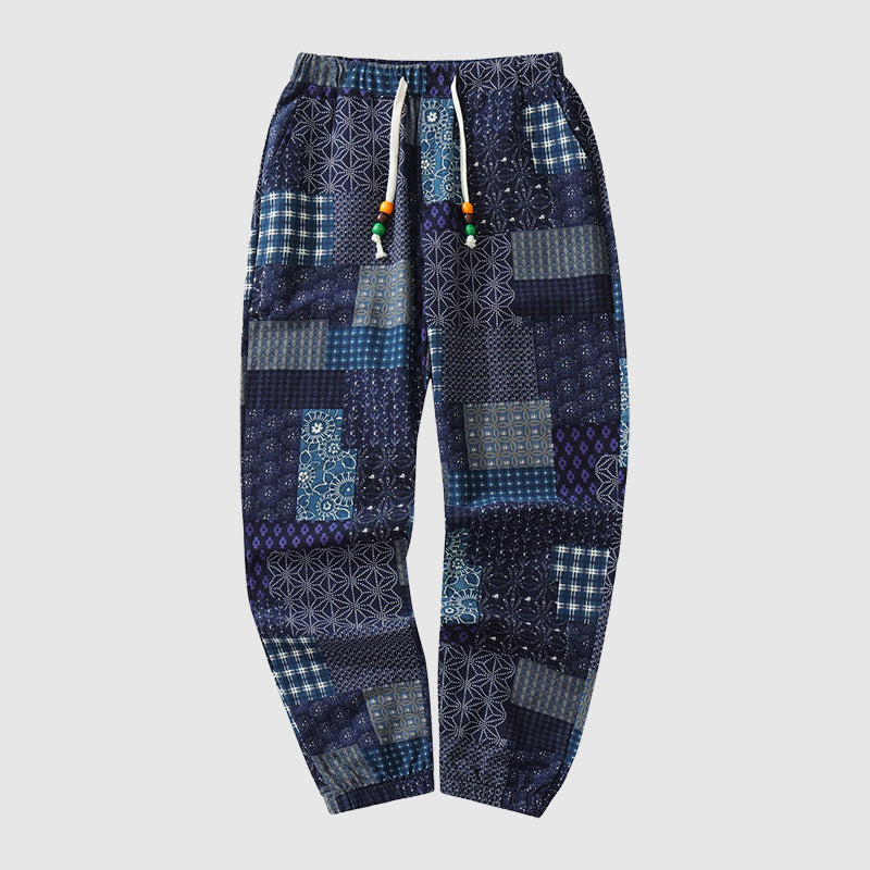 Felix Grant Patchwork Print Drawstring Pants Ash & Harbor
