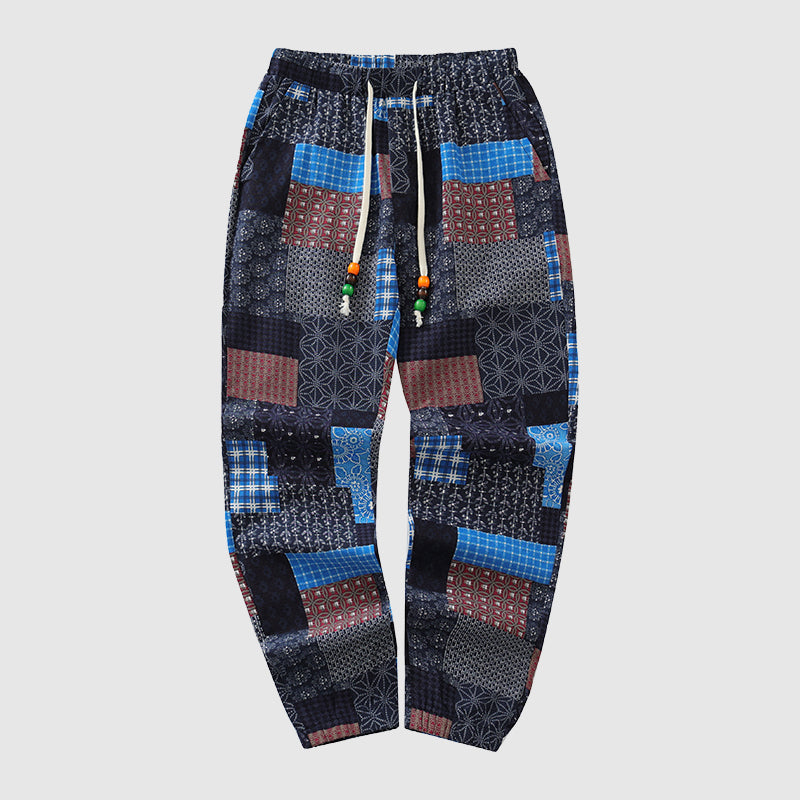 Felix Grant Patchwork Print Drawstring Pants Ash & Harbor