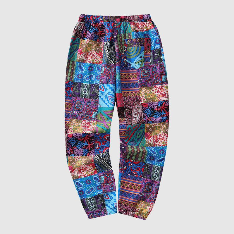 Felix Grant Patchwork Print Drawstring Pants Ash & Harbor