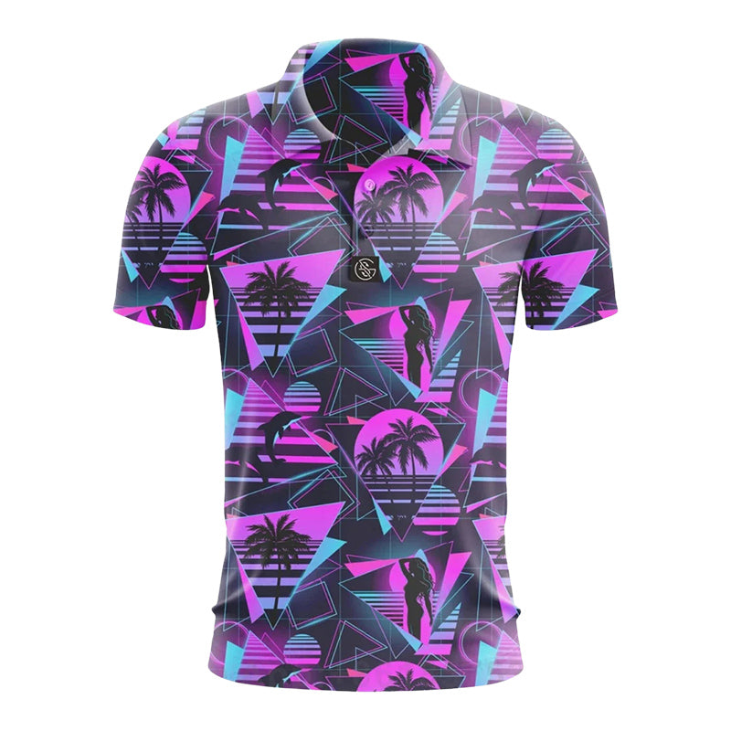 Felix Grant Printed Golf Polo Shirt Ash & Harbor