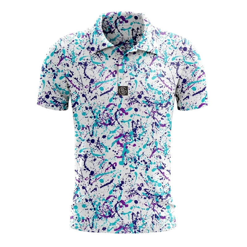 Felix Grant Printed Golf Polo Shirt Ash & Harbor