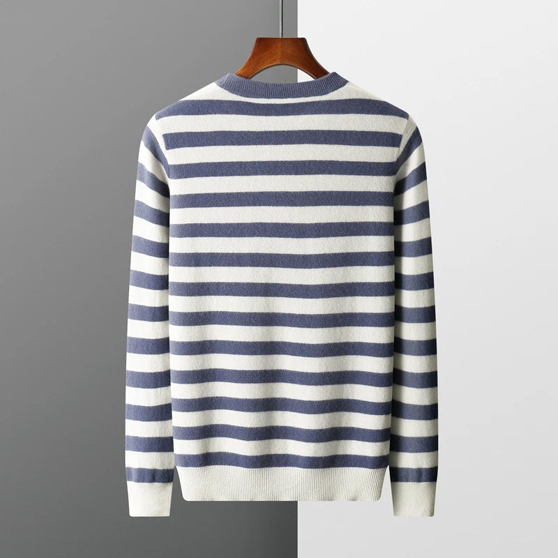 François Blanchet Striped Cashmere Sweater Ash & Harbor