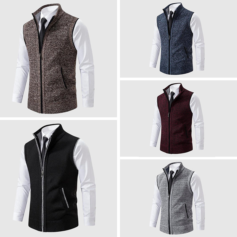 François Blanchet Zip-Up Sweater Vest Ash & Harbor