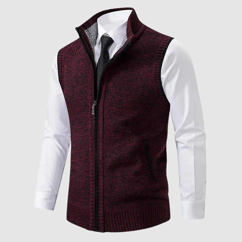 François Blanchet Zip-Up Sweater Vest Ash & Harbor