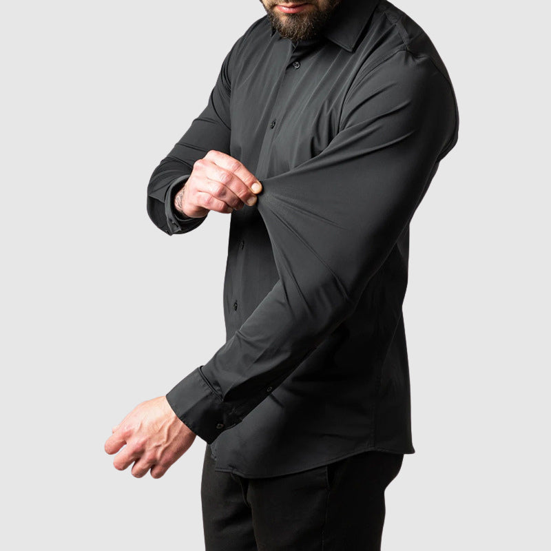 Henri L'Éclatant Slim-Fit Stretch Dress Shirt Ash & Harbor