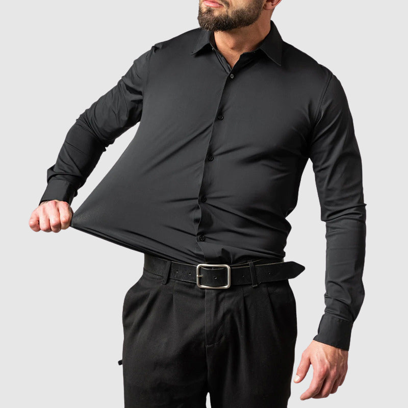 Henri L'Éclatant Slim-Fit Stretch Dress Shirt Ash & Harbor