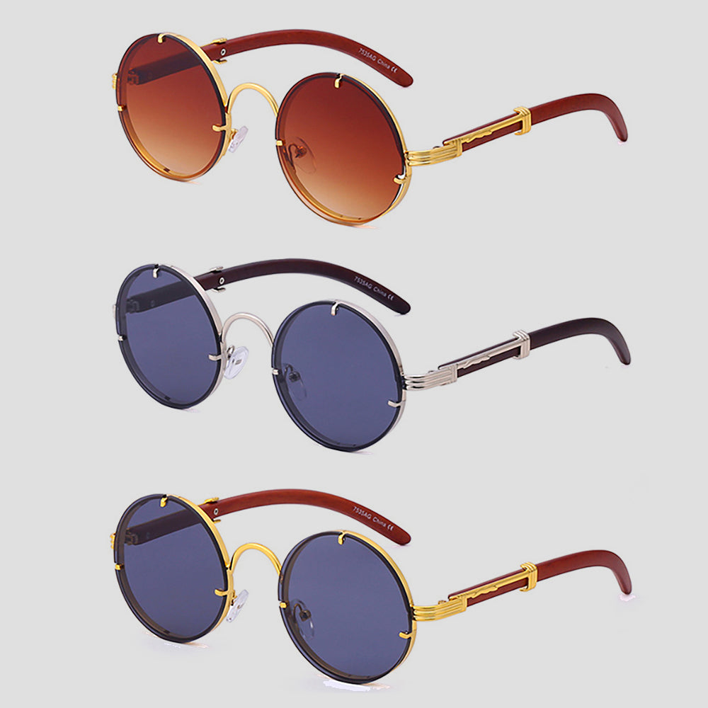 Lennon Retro Round Sunglasses Ash & Harbor