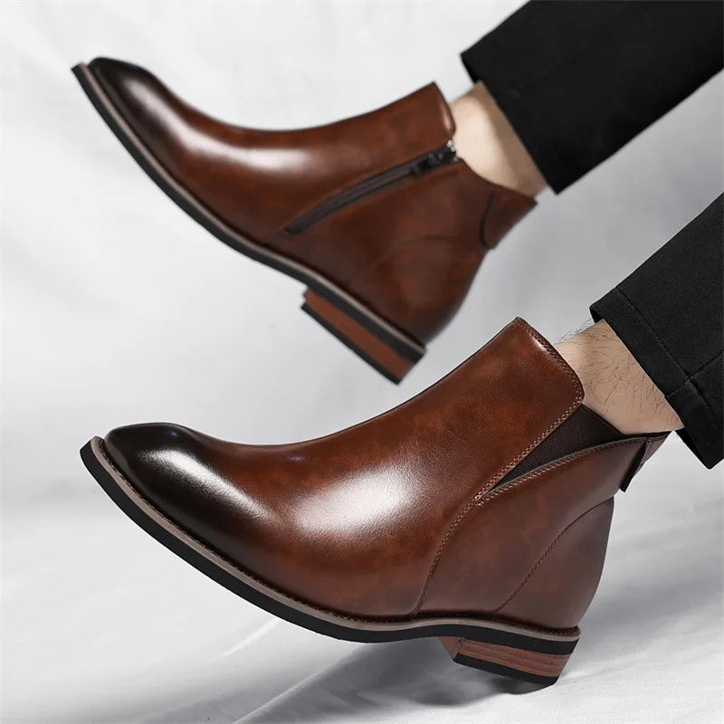 Lorenzo Vitali Classic Chelsea-Style Boots Ash & Harbor