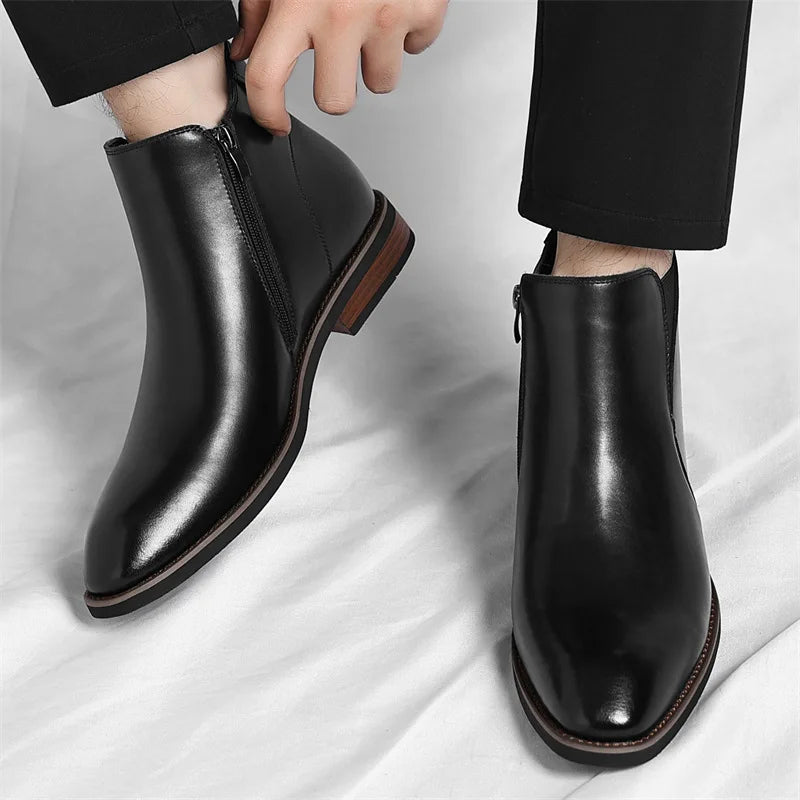 Lorenzo Vitali Classic Chelsea-Style Boots Ash & Harbor