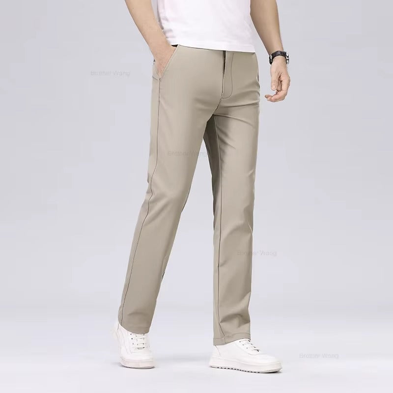 Lorenzo Vitali Clean Cut Casual Chino Pants Ash & Harbor
