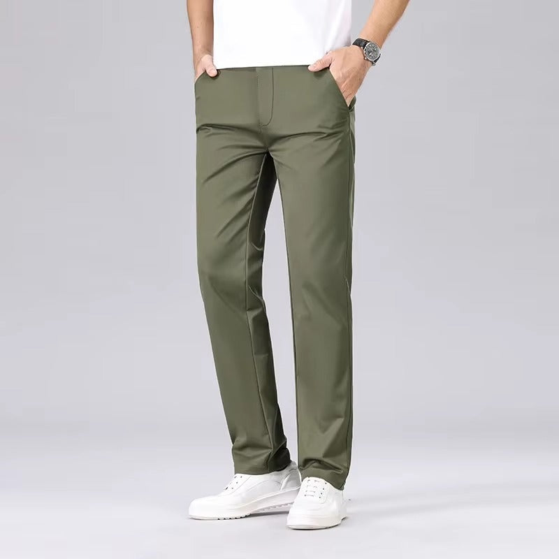 Lorenzo Vitali Clean Cut Casual Chino Pants Ash & Harbor
