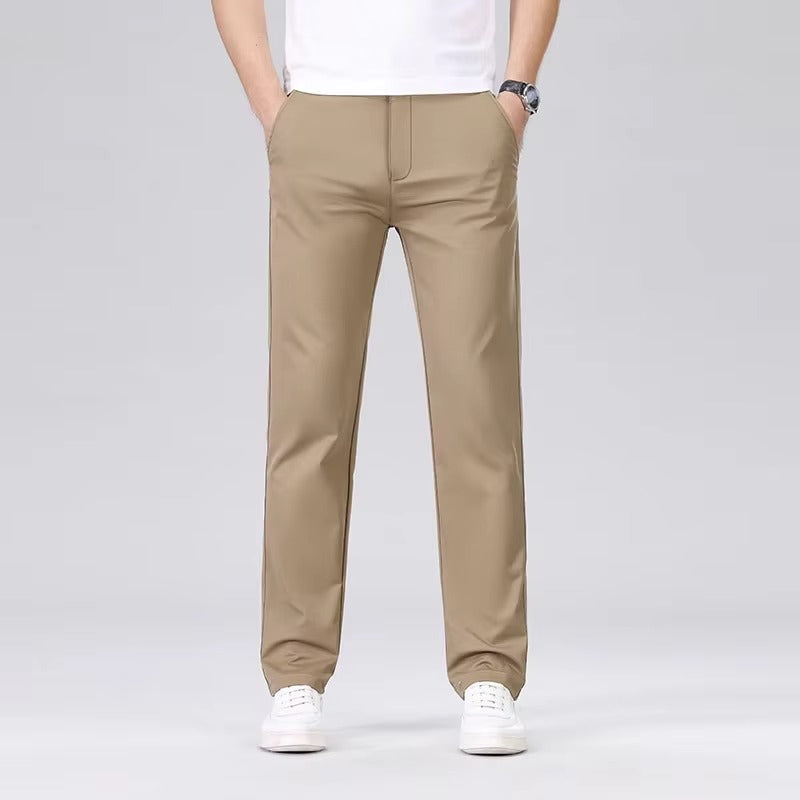 Lorenzo Vitali Clean Cut Casual Chino Pants Ash & Harbor
