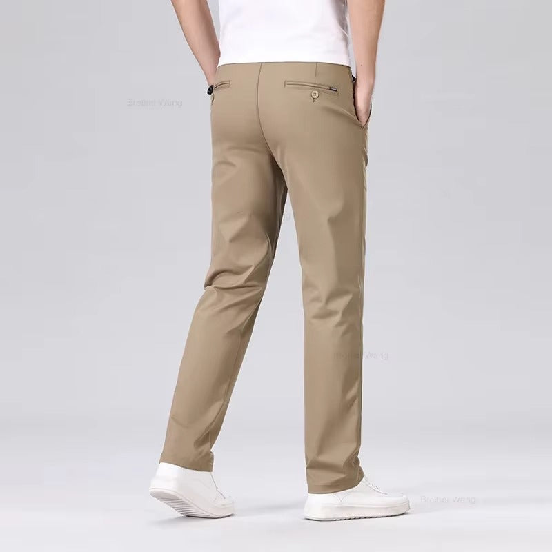 Lorenzo Vitali Clean Cut Casual Chino Pants Ash & Harbor